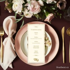 Svatební menu - Zlatý rámeček
