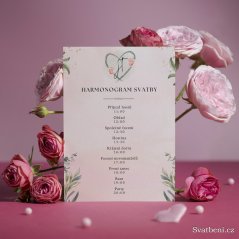 Harmonogram svatby - Srdíčko