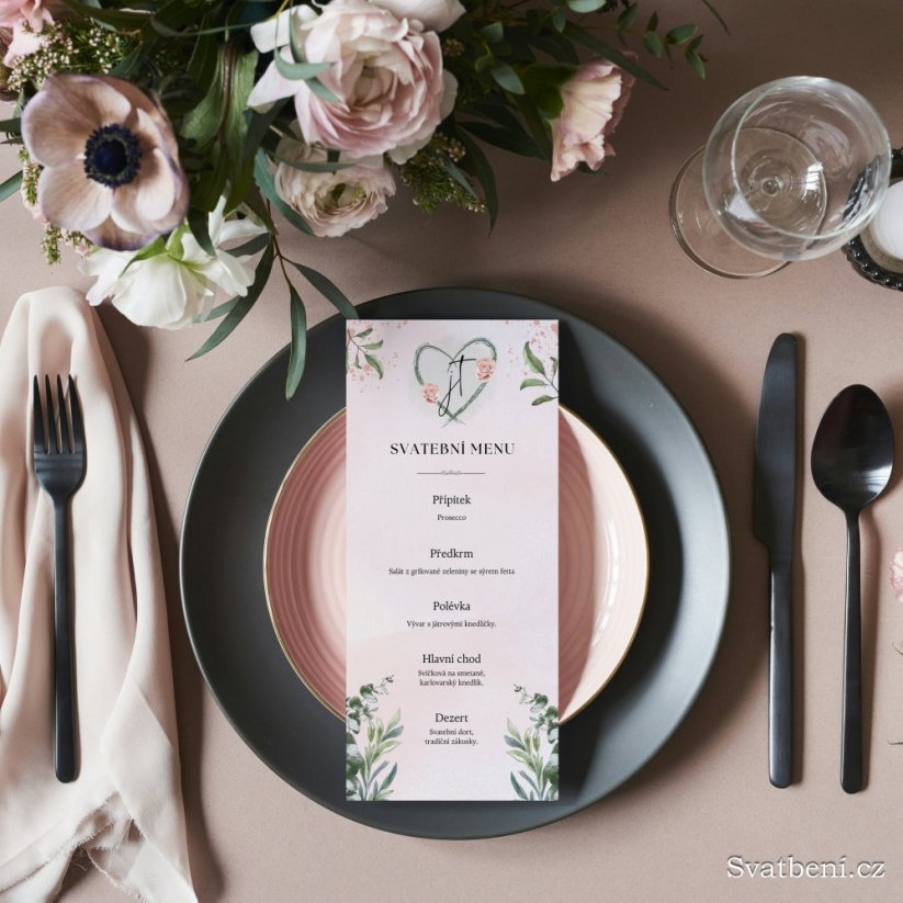Svatební menu - Srdíčko