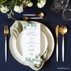 Svatební menu - Eukaliptus