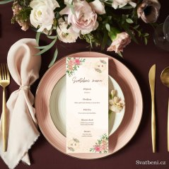 Svatební menu - Barevné růže