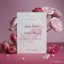 Svatební oznámení - Růžové pozadí