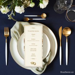 Svatební menu - Zlatý rámeček